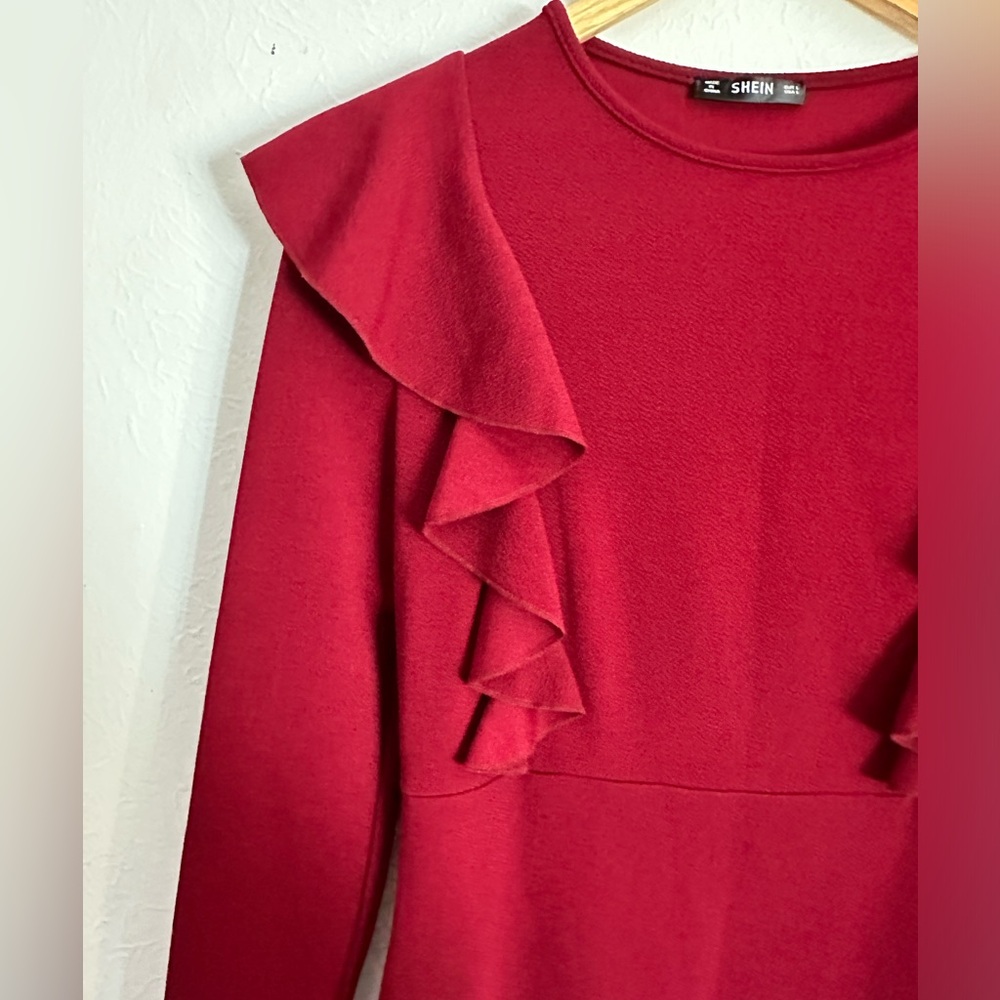 SHEIN Midi Dress, Dark Red New without Tags